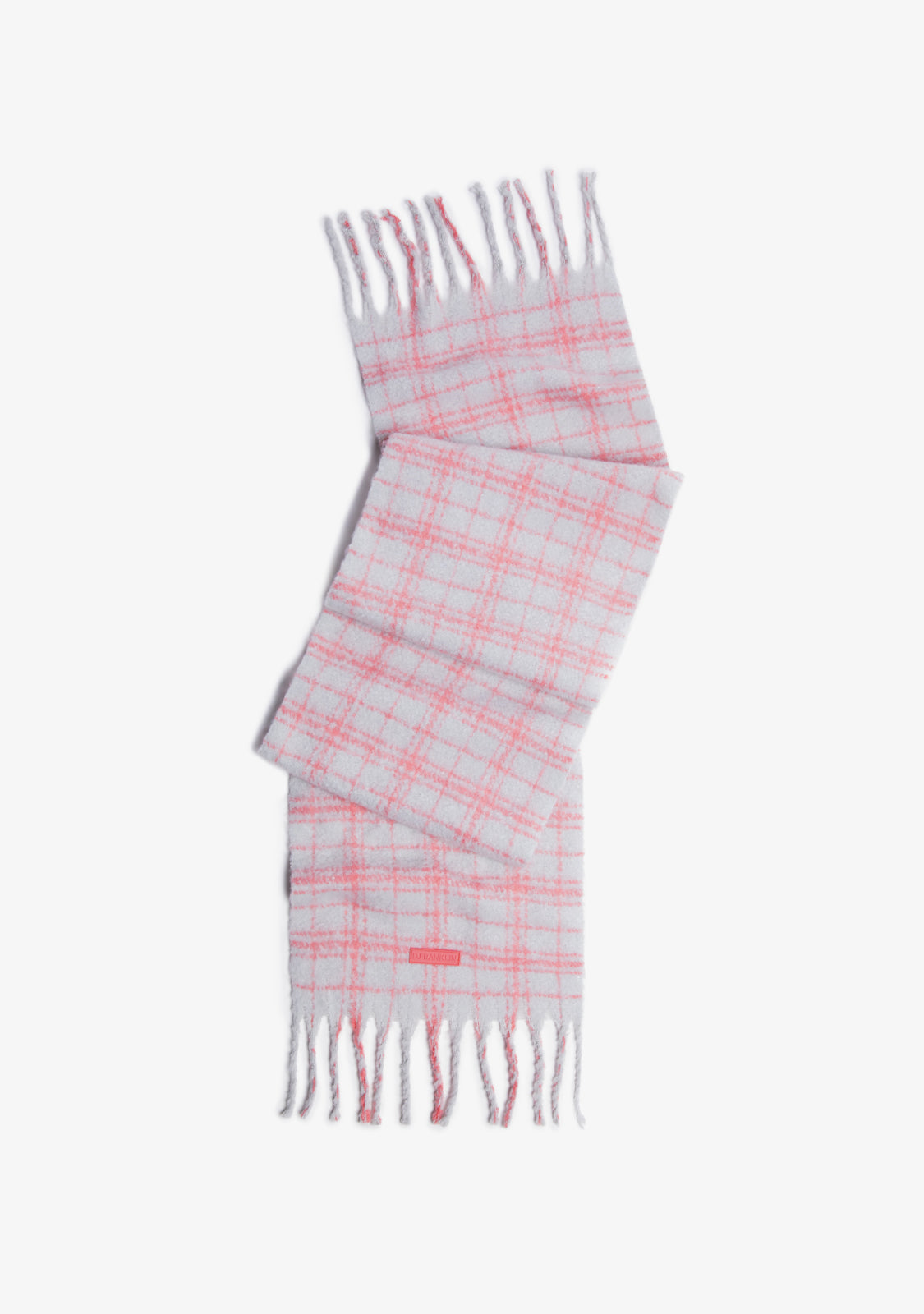 Nordic Bomb Plaid Scarf Grey / Pink