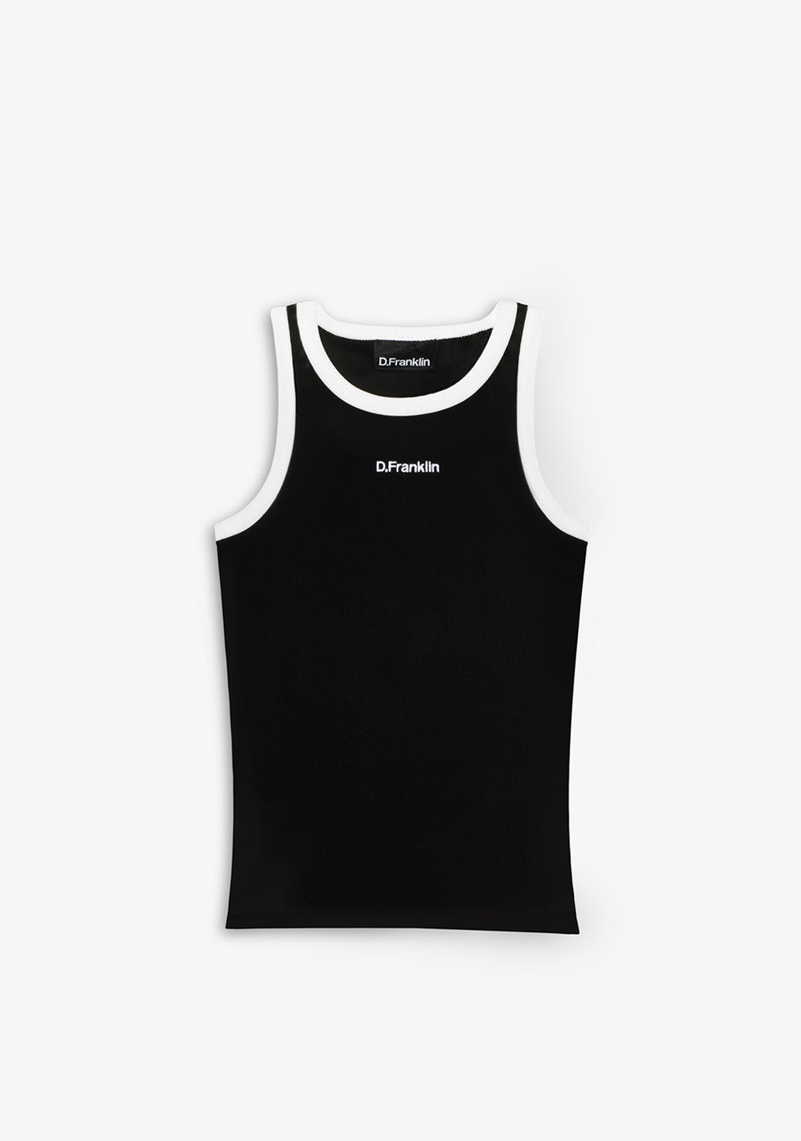 Rib Tank Top Black / White