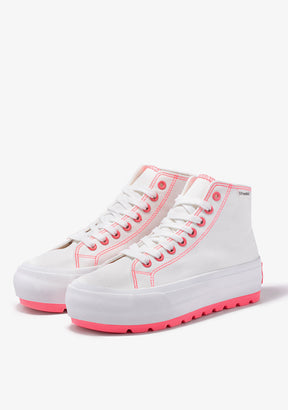 One Way Track Canvas Basic White / Fuchsia