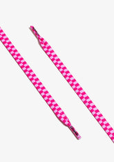 Urban Check Shoelaces Pink / White