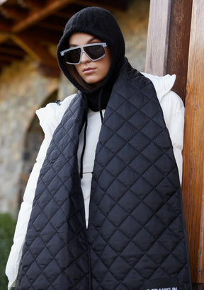 Nordic Bomb Quilted Scarf Black