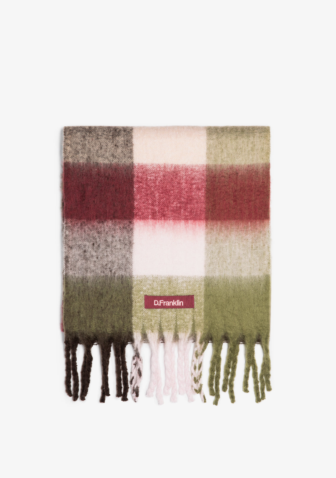 Nordic Check Olive Scarf