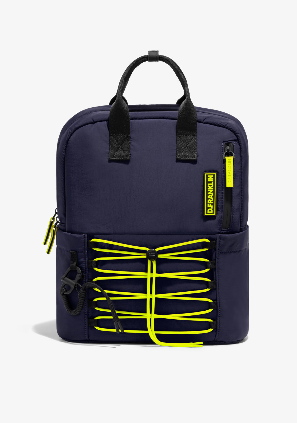 Multi-Pocket Nylon Backpack Navy + Custom Set Lime