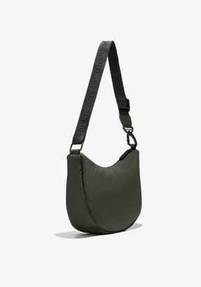 Round Nylon Crossbody Bag Green