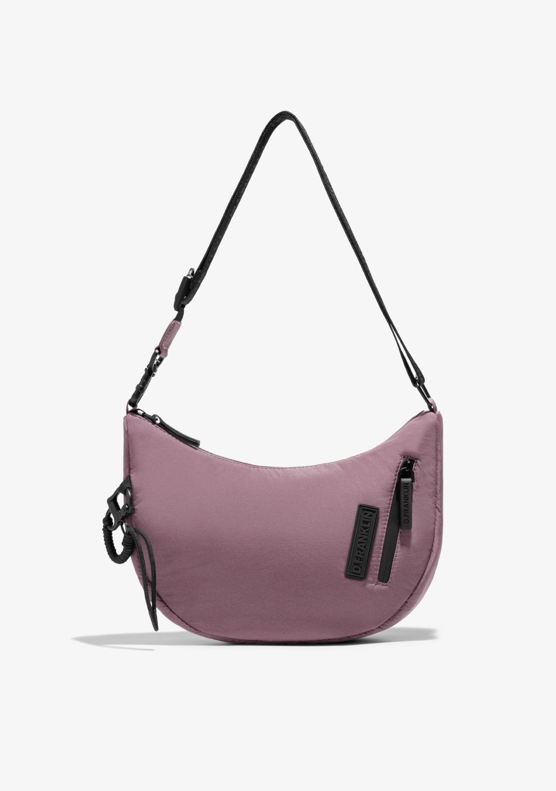Round Nylon Crossbody Bag Brown