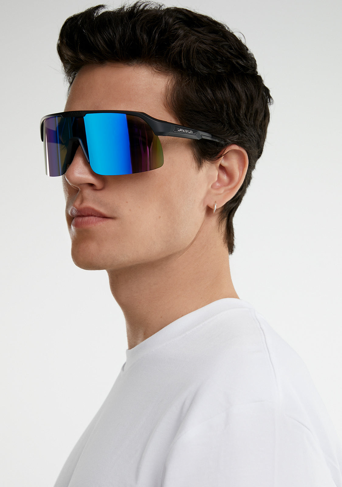Wind Fifty Sports Sunglasses Black / Blue | D.Franklin®