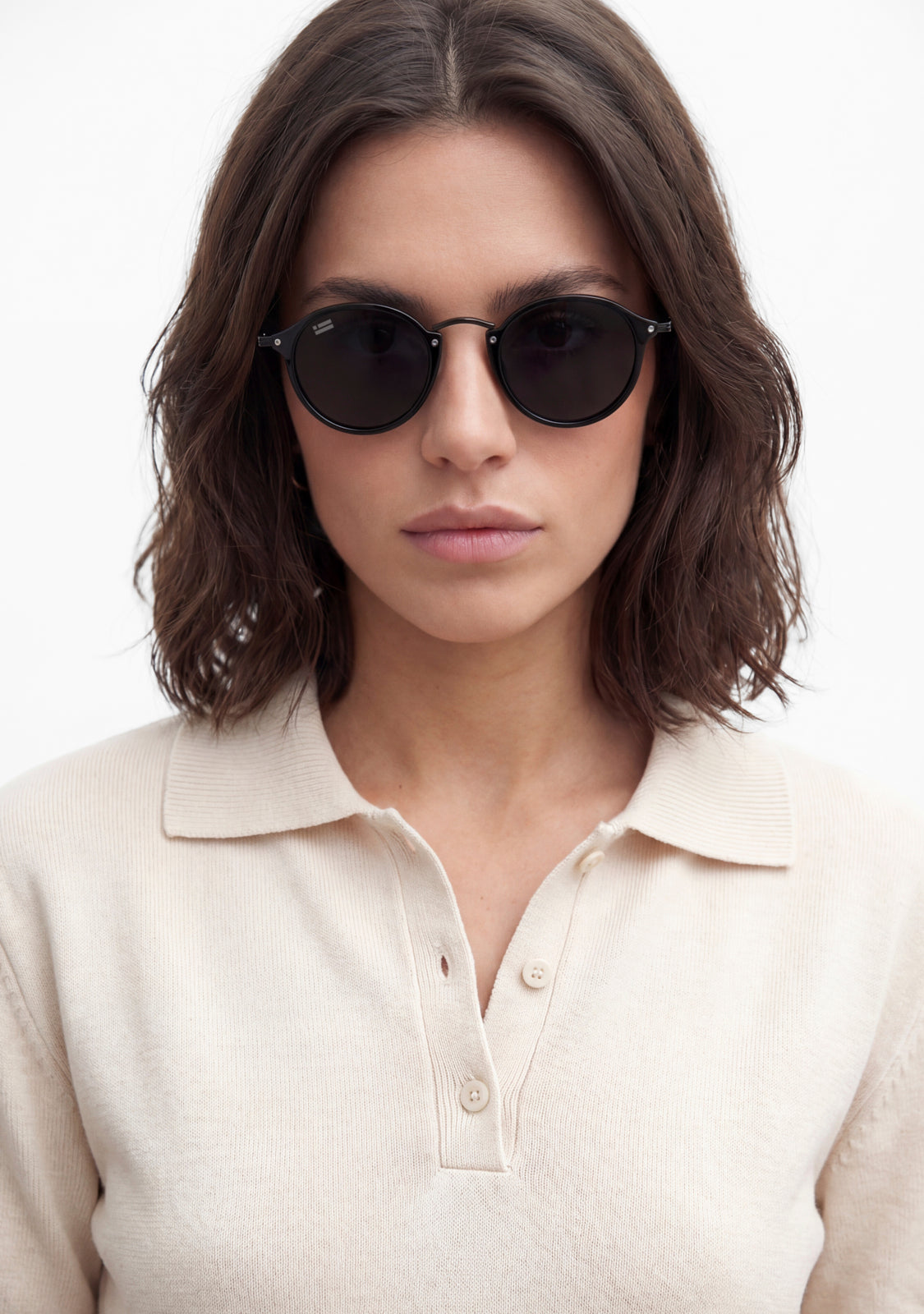 Round Sunglasses Retro Roller TR90 Green Tort | D.Franklin®