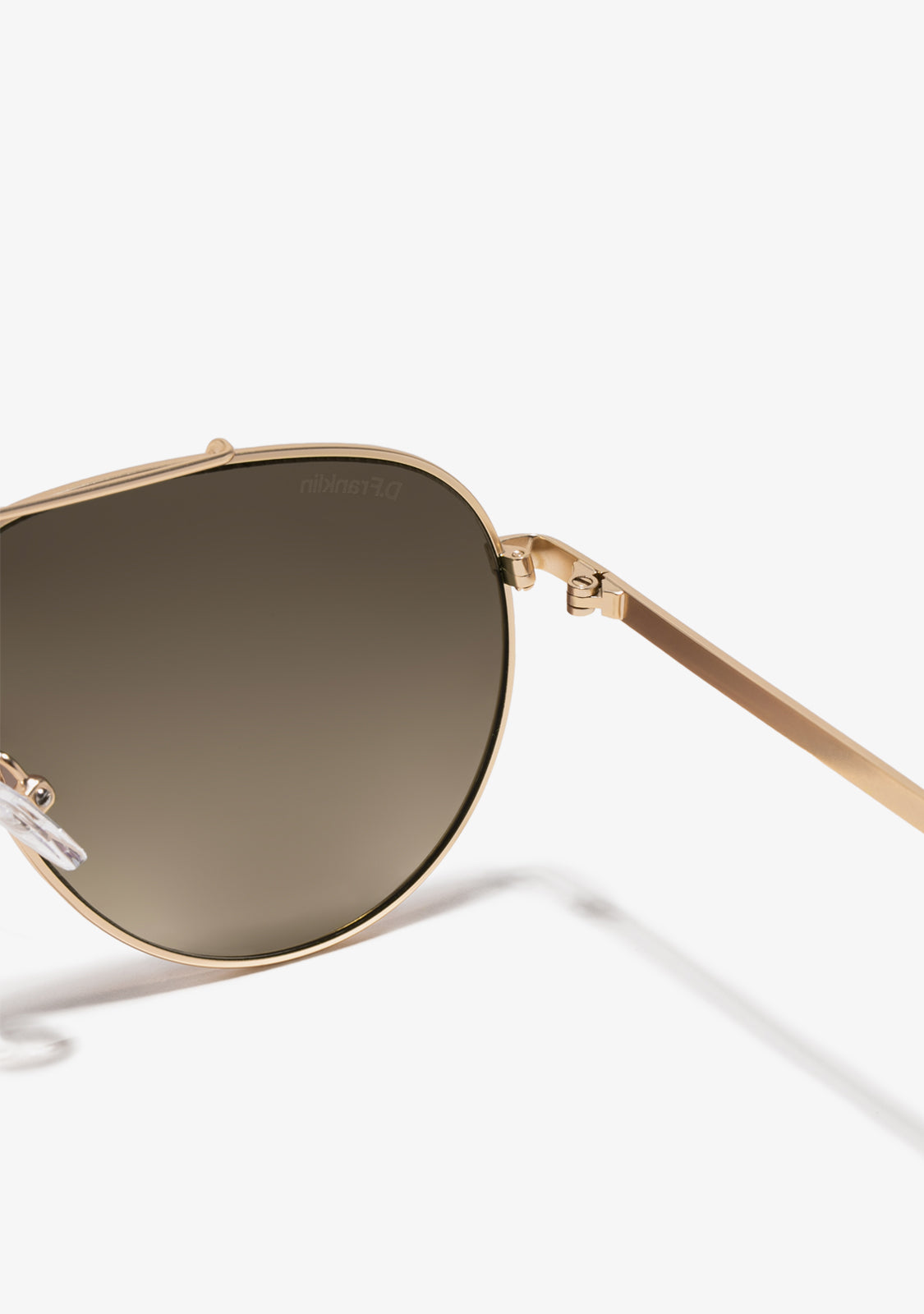 a.d.s.r. CALIBRE 「Lt.brown」 Gold / Brown Aviator Sunglasses | D.Franklin®