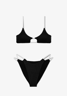 Feroe Top + Feroe Bottom Bikini Black