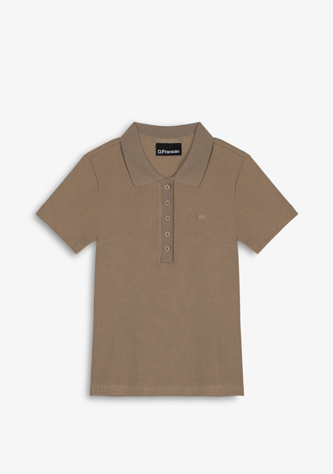 Rib Polo Top Sand