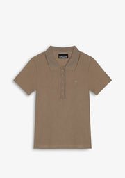 Rib Polo Top Sand
