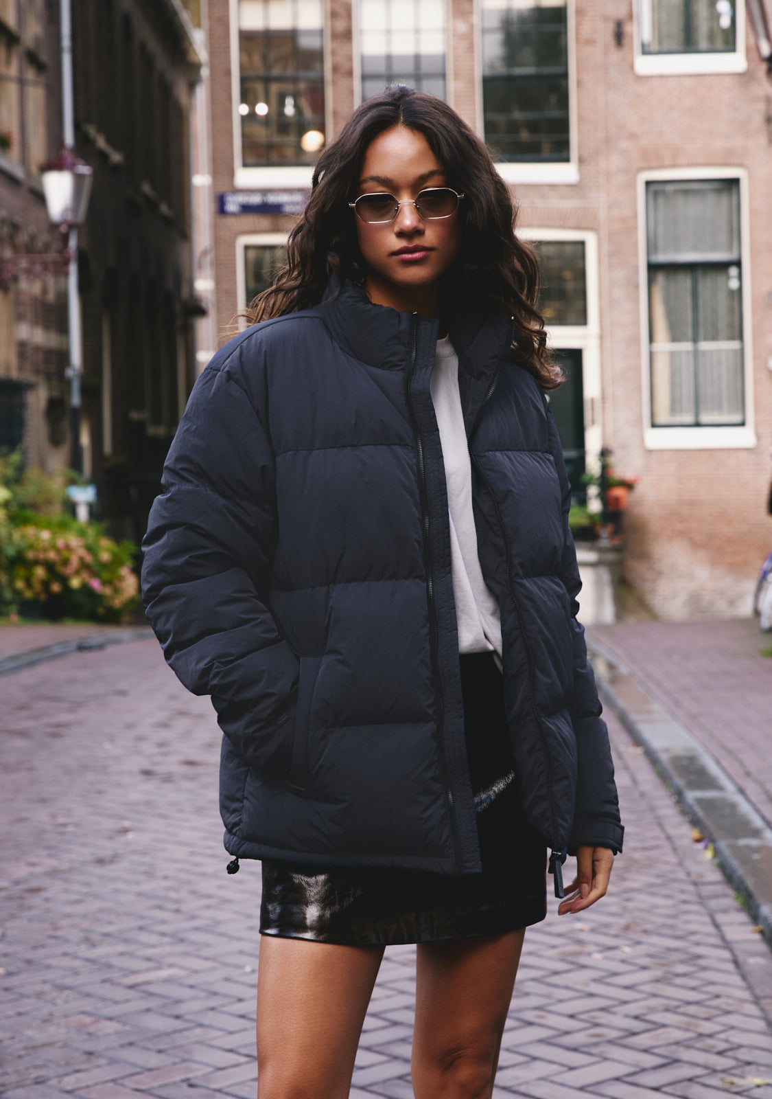 Navy puffer jacket hotsell