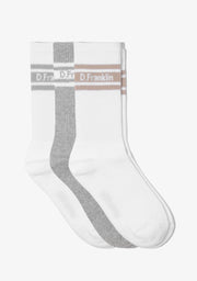 DF 3 Stripes Socks 3 Pack Neutral