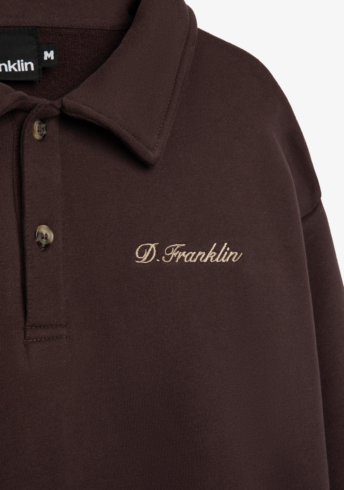 Cropped Polo Sweatshirt Brown