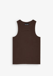 Rib Tank Top Brown