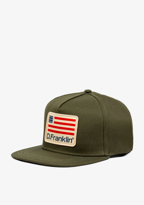 Usa Flag Snapback Khaki