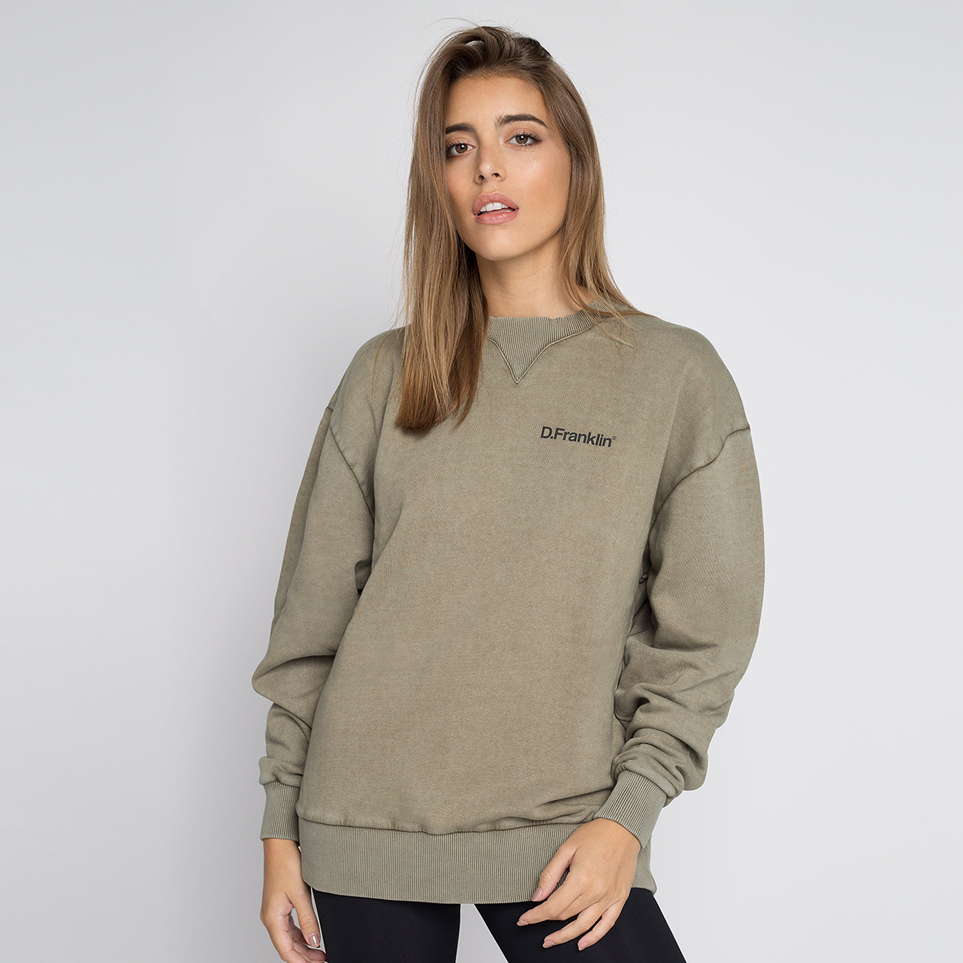 Sweatshirt Oversized Basic Khaki