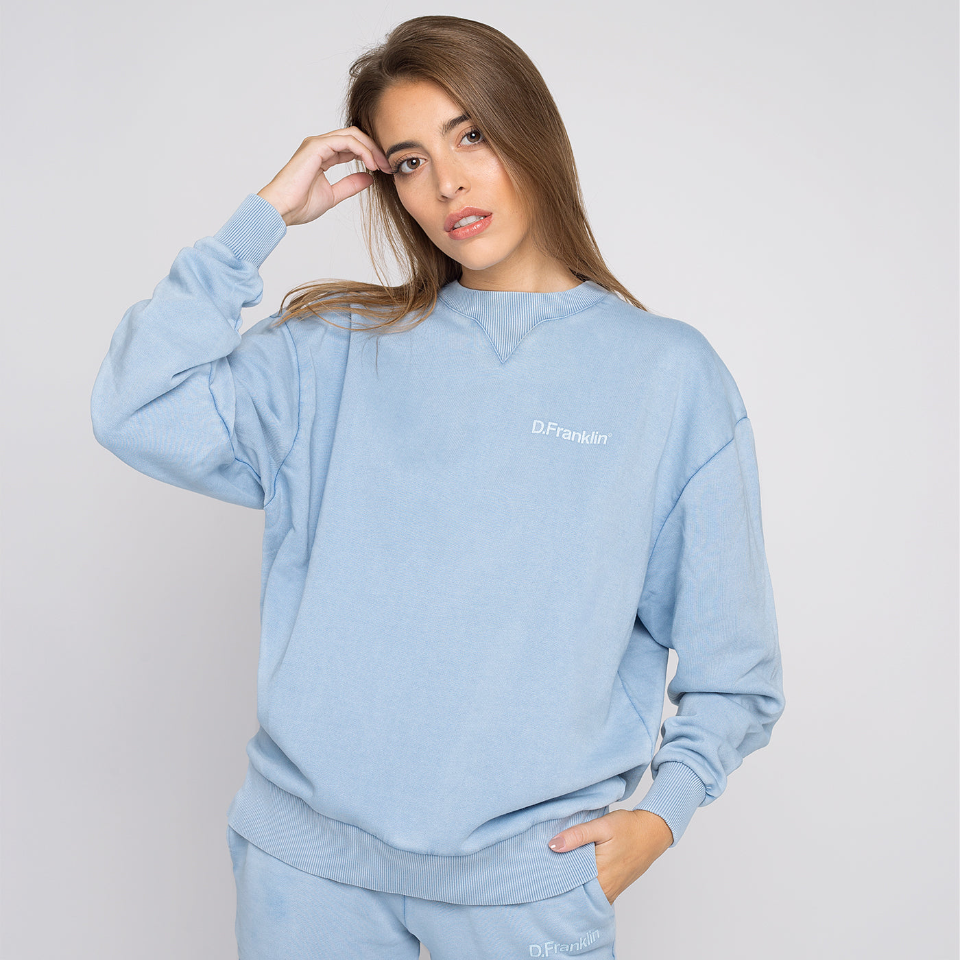 Sweatshirt Oversized Basic Blue