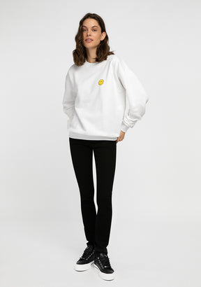 Sweatshirt Smiley Female White