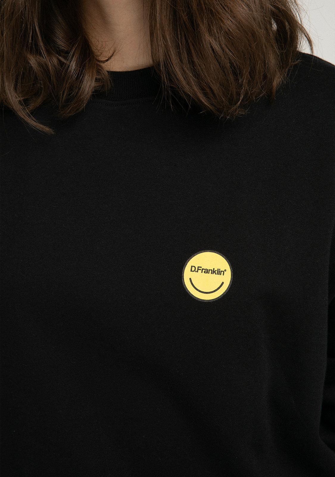 Sweatshirt Smiley Female Black