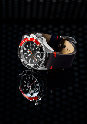 Scuba Diving Navy Black Red / Black