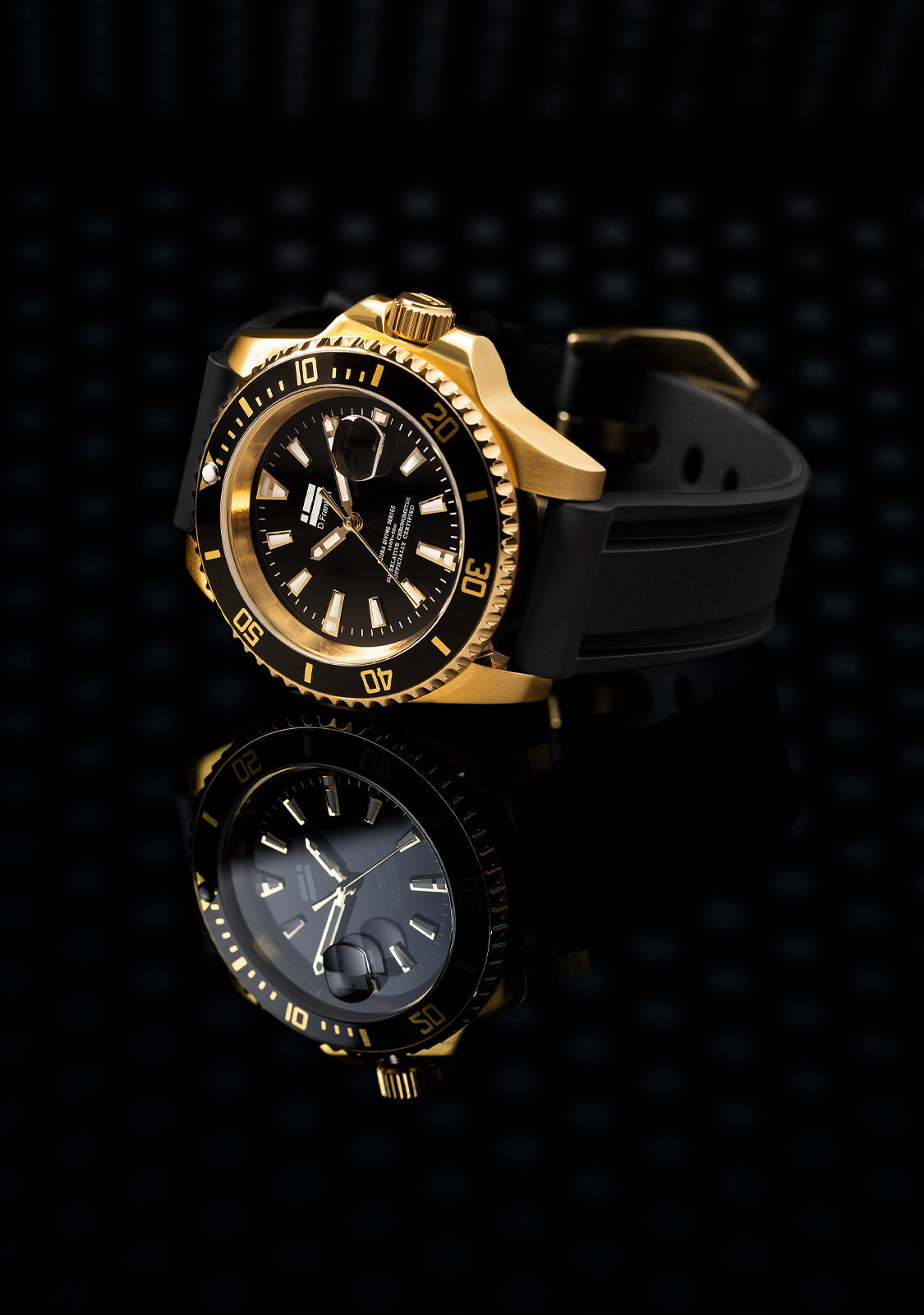 Scuba Diving Black Gold Black