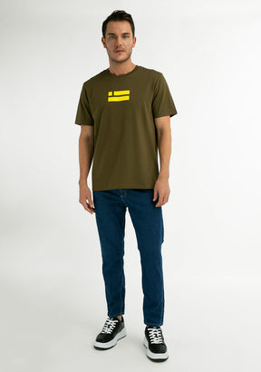 Flag T-Shirt Khaki / Lime