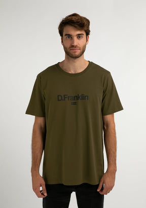 Logo Flag T-Shirt Khaki / Black