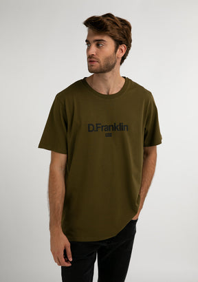D.FRANKLIN Embroidery Logo Cropped Crew Neck Sweatshirt