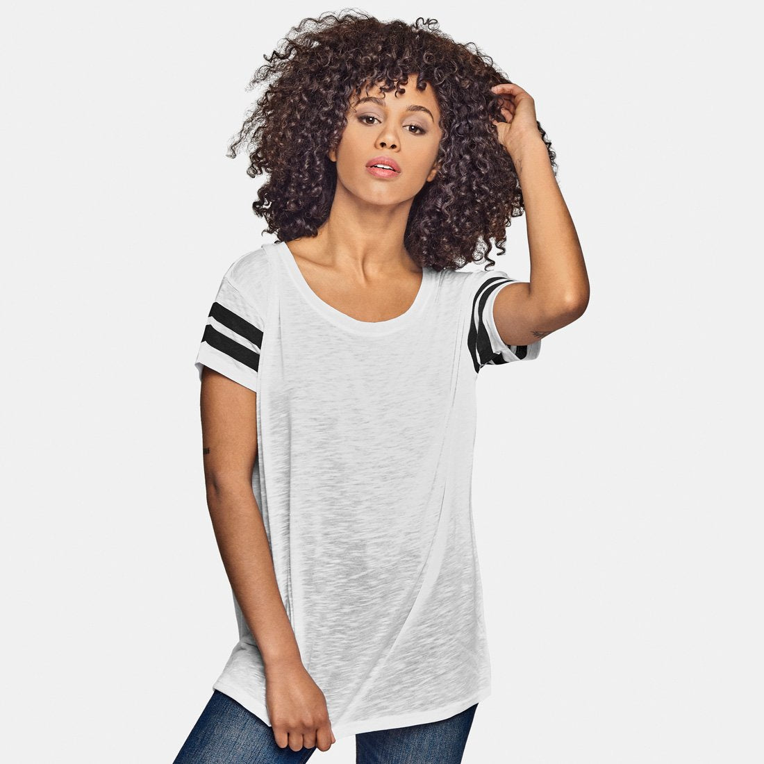 Lines White Tee