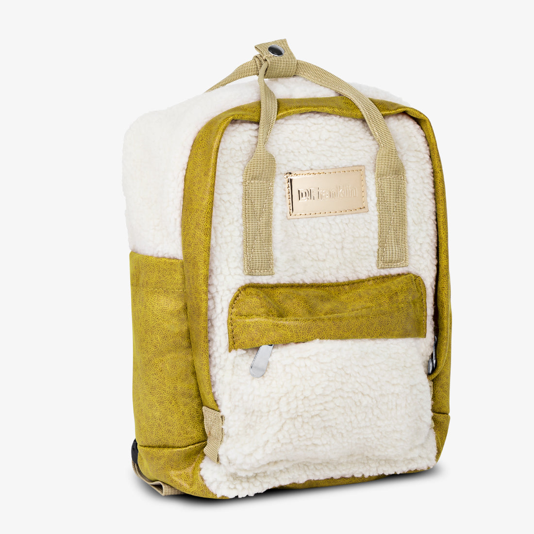 Abby Backpack Fleece Beige / Mustard