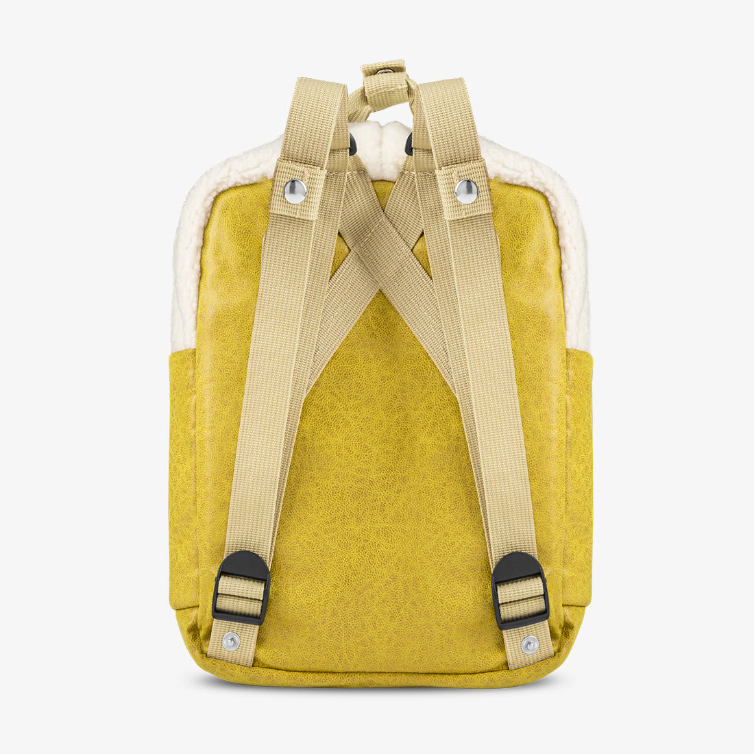 Abby Backpack Fleece Beige / Mustard